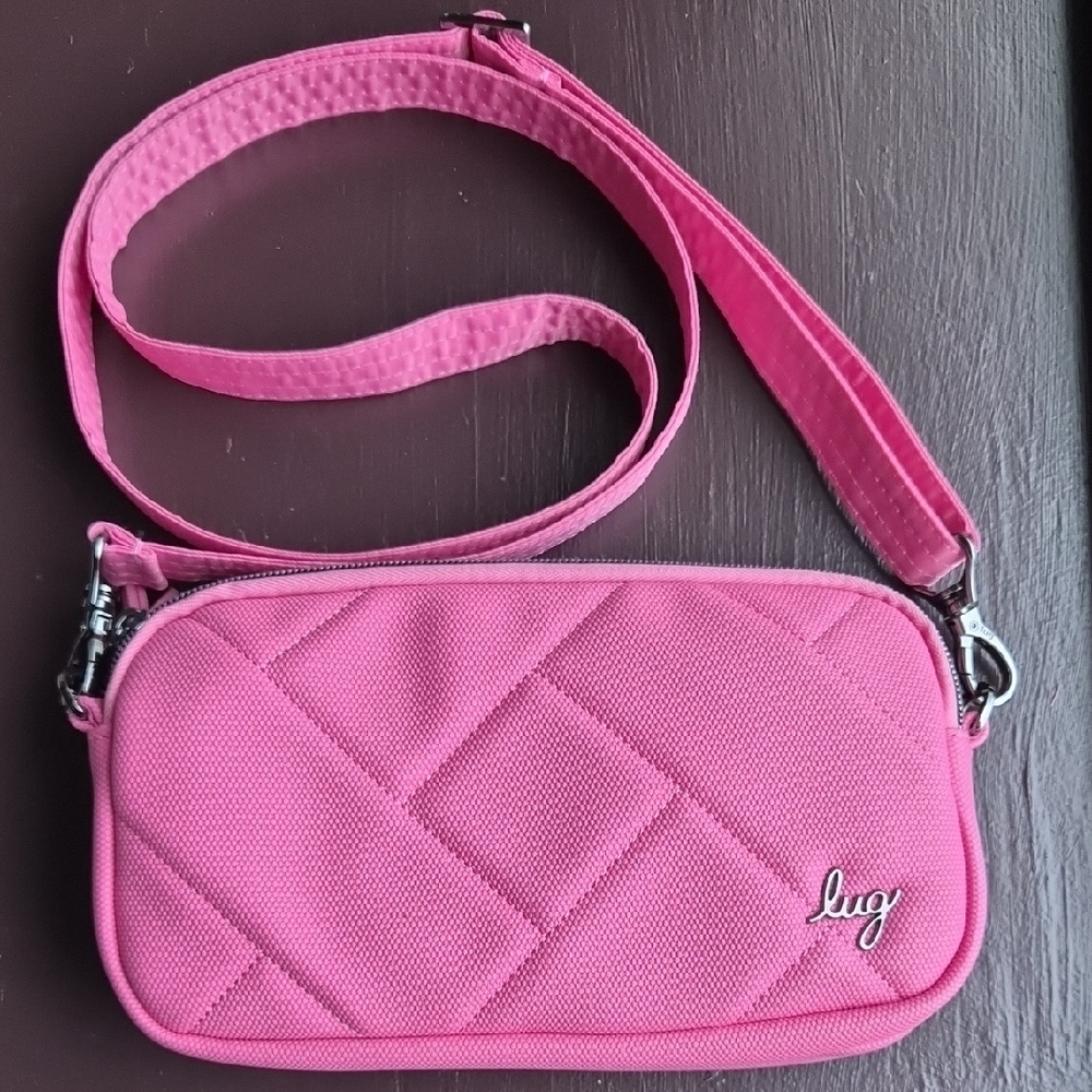 Lug Quilted Crossbody Bag in Vibrant Pink